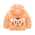 thumbnail image 2 of Quealent Girls Winter Jacket Kids Winter Coat Baby Girls Long Coats Lightweight Outwear Winter Hooded Jackets Girls' Outerwear Jackets & Coats Rose Gold,4-5 Years, 2 of 3