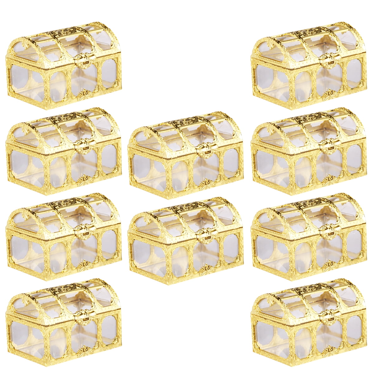 10pcs Candy Box Treasure Chest Shape Sugar Containers Holder Gift Storage 