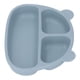 thumbnail image 4 of Plato de silicona suave para niños pequeños, para el hogar, el comedor, con forma de oso de dibujos animados, plato de succión para bebés, para refrigerios, fruta, gris, azul, plato individual, 4 of 14