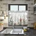 thumbnail image 7 of FREEAMG 36 Inch Length Kitchen Curtains Watercolor Wildflowers 2 Panels Half Window Sheer Curtains Rod Pocket Farmhouse Short Drapes for Bathroom Cafe Basement, 7 of 7