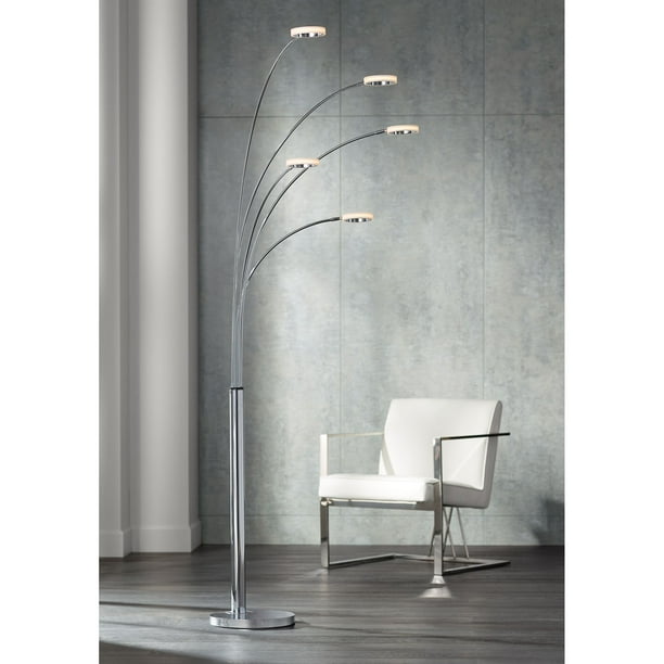 Possini Euro Design Modern Arc Floor, Possini Euro Brushed Steel Boom Arched Floor Lamp
