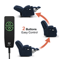thumbnail image 6 of MCombo Power Electric Recliner Chair with Heat and Vibration, Fabric Living Room Chair, Navy Blue, 6 of 11