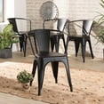 thumbnail image 6 of Baxton Studio Ryland Modern Industrial Black Finished Metal 4-Piece Dining Chair Set, 6 of 7