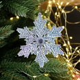 thumbnail image 5 of Luoshdecor Snowflake Christmas Tree Hanging Ornament , Plastic Clear Snowflake Figurines Ornaments Xmas Drop Pendant , for Family Christmas Holiday Party Decor 5.1 in, 5 of 7