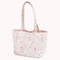 thumbnail image 6 of Floral Quilted Cotton Shoulder Bag Fashion Underarm Bag with Bow Commute Bag for Women Work Shopping Travel (Style A), 6 of 10