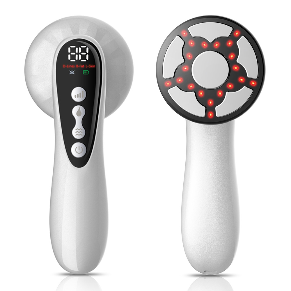 3-in-1 Handheld Body Massager with RF, Vibration, and Red Light, Cordless Electric Full Body Massager for Neck, Back, Arms, Legs, and Abdomen Relaxation, White