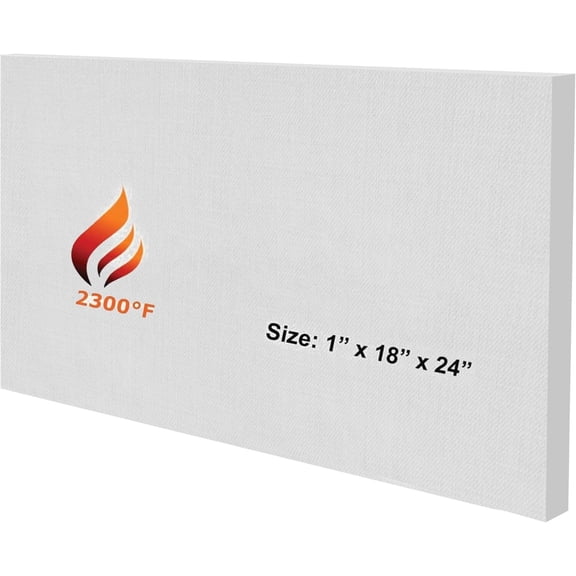 Simond Store-Ceramic Fiber Thermal Insulation Board-1"x18"x24"-2300F Pack of 1
