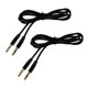 thumbnail image 1 of 2X Cable Estereo de Audio de 3,5 mm Auxiliar Aux de Macho A Macho para PC para MP3 Coche (Negro), 1 of 1