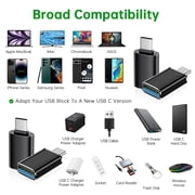 USB C to USB Adapter, Type C to USB A adapter 4-Pack, Type C USB 3.0 Charger OTG Converter