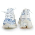 thumbnail image 4 of Modern Navy Blue White Watercolor Elegant Floral Walking Shoes for Men Woman Lightweight Tennis Fashion Elastic Sports Shoes Cushion Basketball Shoes, 4 of 7