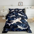 thumbnail image 2 of Erosebridal Shark Comforter Set Full Size Ocean Sea Animal Bedding Set Sea Underwater World Comforter Marine Theme Quilt Set, 2 of 7