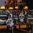 thumbnail image 2 of Day of The Dead Skull Tablecloth Rectangle Mexican Style Table Cover Colorful Flower Skull Washable Table Cloth for Halloween Home Party Dining Table Setting Decoration, 60x102 Inch, 2 of 6