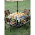 thumbnail image 5 of Square Outdoor Tablecloth with Umbrella Hole Orange Gray Outside Table Cloth Waterproof Patio Table Cover Retro Country Abstract Ombre Aesthetic Zipper Tablecloths for Picnic Party Camping 60x60 Inch, 5 of 8