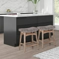 thumbnail image 3 of Sophia & William 24" Counter Height Bar Stools Saddle Bar Stools-Set of 2-Gray, 3 of 5