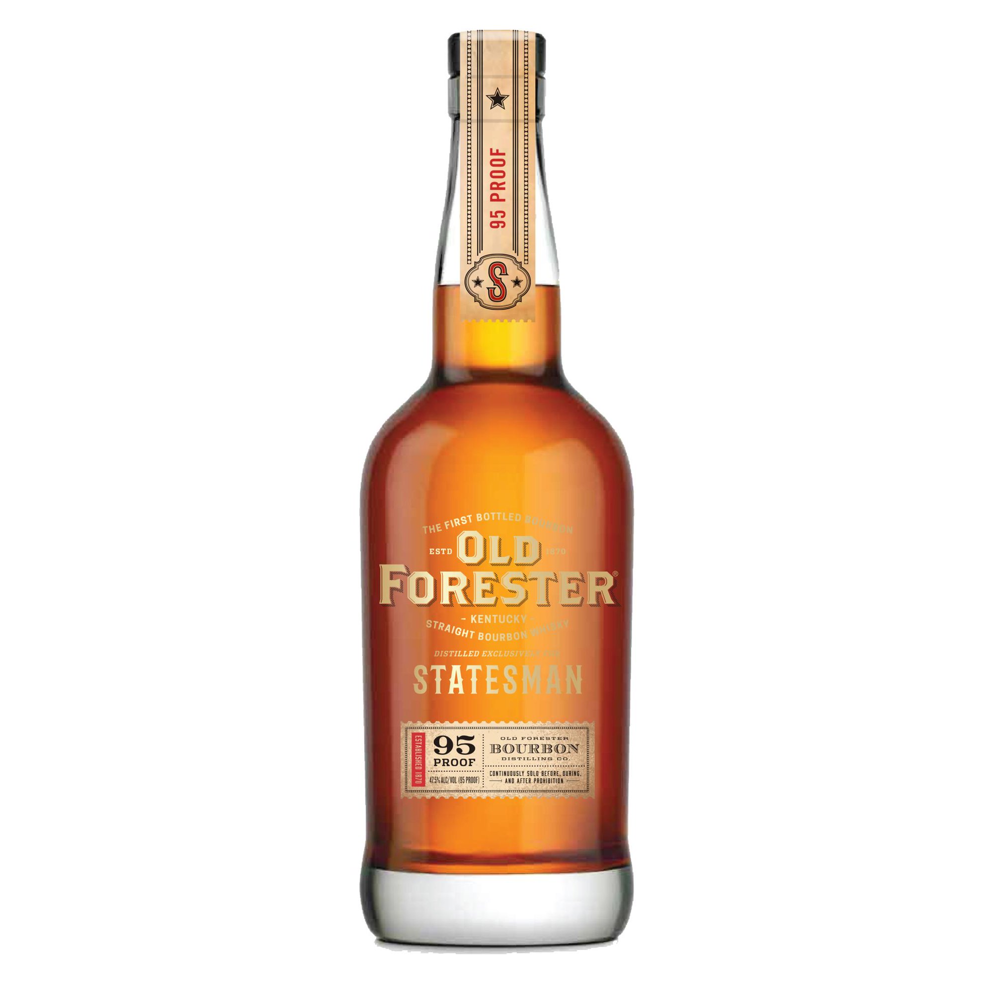 Old Forester Statesman Kentucky Straight Bourbon Whisky, 750 ml Bottle, 95 Proof