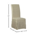 thumbnail image 2 of Orleans Minimalist Linen Slip Covered Parsons Chairs (Set of 2), 2 of 5