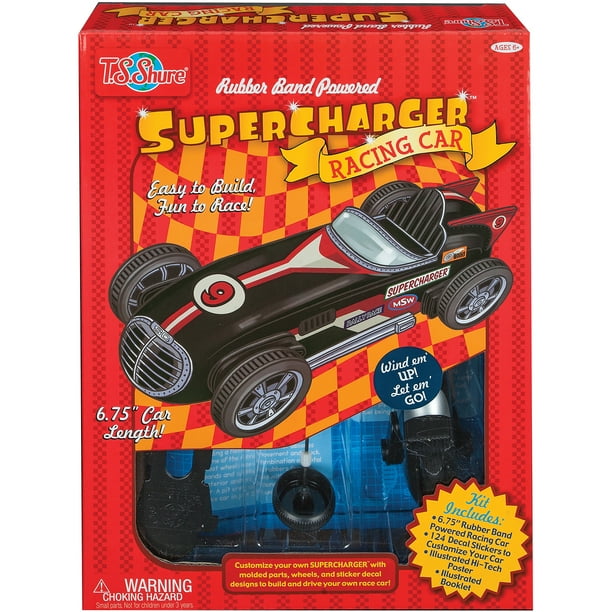 T.S. Shure Rubber Band Powered SuperCharger Deluxe Racing Car Kit