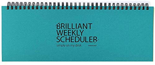 PAPERIAN Brilliant Weekly Scheduler Wirebound Undated Weekly Planner Pad Blue 