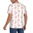 thumbnail image 2 of Vsdgher Floral Strawberr Mens T-Shirts Baseball Vintage Fashionable Lightweight Casual Crew Neck Slim Fit with Long Sleeves-X-Large, 2 of 7
