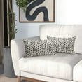 thumbnail image 2 of Grey Gray Cream Pillow Covers 12x20 Set of 2 Boho Design Polka Dot Throw Pillows Modern Brush Strokes Print Decorative Pillowcase Lumbar Cushion Cover Linen Case for Home Sofa Couch Bed, 2 of 2