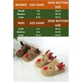 thumbnail image 4 of Gilbin Womens-Mens Christmas Holiday Ugly Indoor Warm Fleece Slippers Sweater Reindeer Winter Soft Cozy Home Booties slipper, 4 of 5