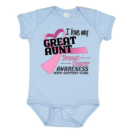 

Inktastic I Love My Great Aunt-Breast Cancer Awareness Gift Baby Boy or Baby Girl Bodysuit