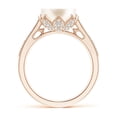 thumbnail image 2 of ANGARA Vintage Style Freshwater Cultured Pearl Ring in 14K Rose Gold for Women | June Birthstone, Birthday, Anniversary, Jewelry Gift for Women | Pearl Ring, 2 of 9
