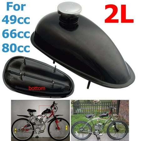 Dirt Pit Bike MATCC Motorized 2L Fuel Gas Tank + Cap Fits 49cc 66cc 80cc Pit Dirt Bike Bicycle 2 4 Stroke For Honda US ()