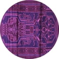 thumbnail image 1 of Ahgly Company Indoor Round Persian Purple Traditional Area Rugs, 8' Round, 1 of 4