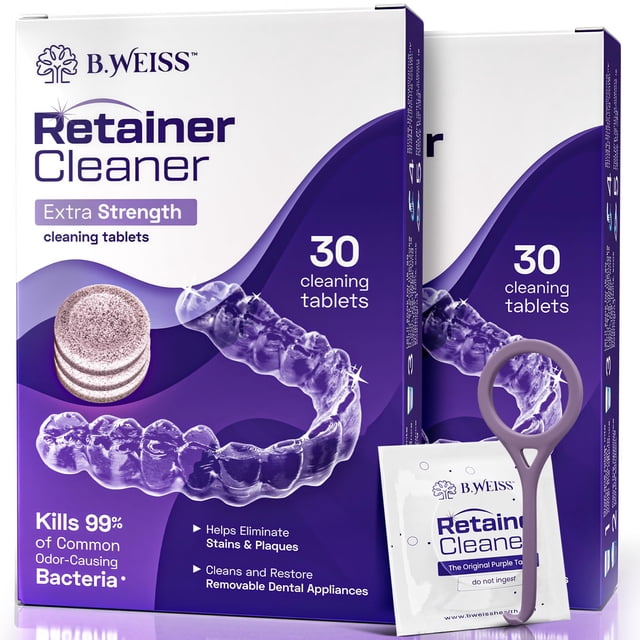 Tabletas limpiadoras Retainer Weiss Naturals 60 tabletas