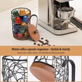 thumbnail image 3 of AEVXKHI Coffee Pod Holder with Lid, 1 Pack Large Capacity K Cup Holder with Rustic Wooden Base, Black Wire Coffee Storage Basket for Kitchen Countertop, Cylinder Cafe Bar Organizer Accessories, 3 of 11