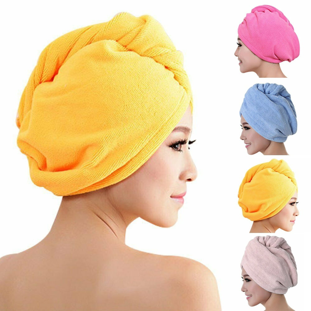 Absorbent Microfiber Rapid Drying Hair Towel Thick Absorbent Shower Cap NEW 