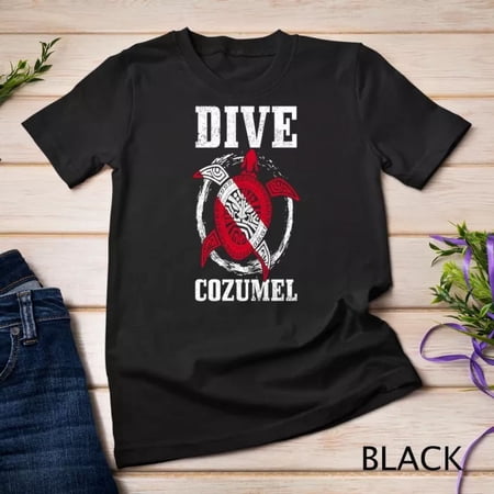 Cozumel Mexico Scuba Diving Flag Sea Turtle Scuba Diver Dive Unisex S-5XL T-Shirt