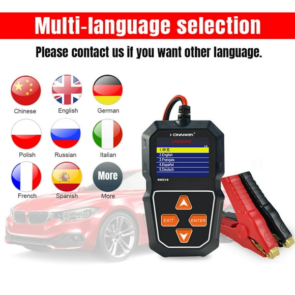KONNWEI Analyseur de Quantité Électrique Automobile, Testeur de Batterie de Voiture 6v/ 12v Testeur de Quantité 6v/ 12v Testeur de Batterie 6v/ 12v Testeur de Voiture 6v 12v Eryue Kw218