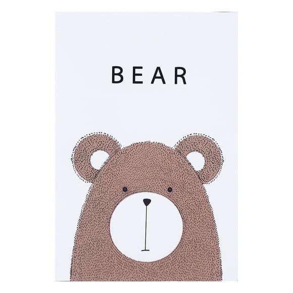 FYBTO Cartoon Animal Canvas Wall Art Print Poster Picture Modern Kids Room Bedroom Decor #Bear A3-090404