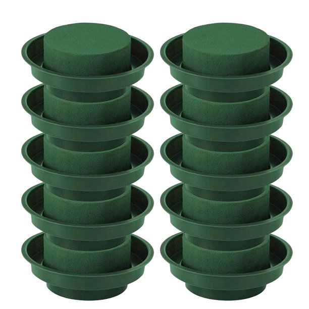 Megawheels Floral Foam Rounds in Bowls Green Round Wet Foam Wedding Aisle Flowers, Party