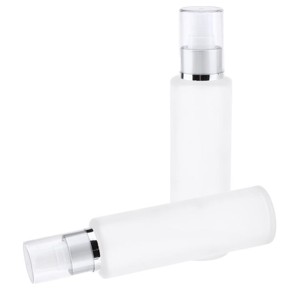 2 botellas vacías de vidrio para cosméticos, rellenables, para loción y maquillaje. Cabezal de rociado de niebla de 120ML