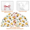 thumbnail image 4 of Sikiie Bee and Flowers 30-48 inches {designName} Print Christmas Tree Skirt Snowman Xmas Tree Skirt with Edge Christmas Decorations for Holiday Party48", 4 of 7