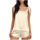 thumbnail image 1 of Fuera Del Hombro Tops para las Mujeres Manga Larga Casual sin Mangas Vendaje Sólido Y la Cintura Elástica Pantalones Cortos Conjuntos para el Verano, 1 of 9