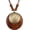 Brown Wooden Gold 2 Layers Round Choker, variant on Vintage Leather Necklace for Women Men Handmade Boho Alloy Turquoise Wood Choker Pendant Necklaces with Long Adjustable Leather Cord[b4791]