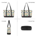 thumbnail image 6 of FORMRS Canvas Laptop Tote Bag for Women with 15.6" Computer Compartments Shoulder Handbag, Green Floral, 6 of 7