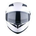 thumbnail image 6 of 1Storm Motorcycle Street Bike Dual Visor/Sun Visor Full Face Helmet Mechanic with LED Tail Light: LED_HJK316 Glossy White, 6 of 8