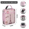 thumbnail image 3 of Small Insulated Lunch Bag with Handle, Lunch Bag for Women Men Keeps Food Hot/Cold Lunch Tote for Business Trips Beach Outings Paris, 3 of 6