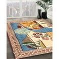 thumbnail image 3 of Ahgly Company Machine Washable Indoor Rectangle Traditional Gold Brown Area Rugs, 3' x 5', 3 of 7
