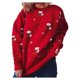 thumbnail image 1 of TRKIYQC Tops de punto de Navidad para mujer, calcetines de manga larga con cuello redondo, suéter informal suelto estampado TRKIYQC moda, 1 of 9