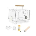 thumbnail image 5 of Stgfyxgs Hamster Cage Bird Carrier Portable Accessories Bird Travel Cage Acrylic Villa Bird Cage for Parrotlets Small Birds Cockatiels Whole Set, 5 of 9