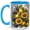 Blue, variant on Sunflower Lemon Coffee Mug, Mediterranean Floral Mug, Ceramic Cup