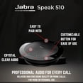 thumbnail image 3 of Jabra Speak 510 Altavoz Bluetooth USB - Altavoz versión Teams para computadora portátil, móvil - Mejora el audio de conferencias, llamadas telefónicas, ideal para Zoom con paño, plan de soporte Gold, 3 of 5