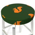 thumbnail image 5 of Salouo Bold Squirrel Silhouettes Pattern Bar Stool Cushion Cover, Round Crease-Resistant Stretchy Dustproof Stool Seat Slipcover for Bar Round Chair-14 inch, 5 of 6