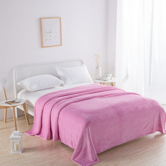 Clearance! Solid Color Flannel Blanket Gift Gift Coral Velvet Conditioning Blanket Casual Cover Blanket Solid Color Blanket 78.74x59.05 Inches Calf Stretch Box Today' Deal #73